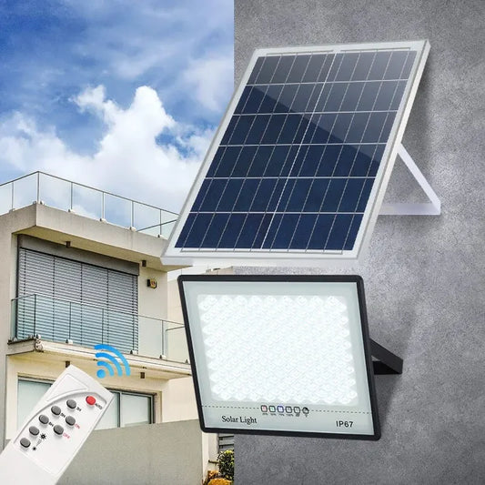 Luzes solares para jardim externo Refletor LED.