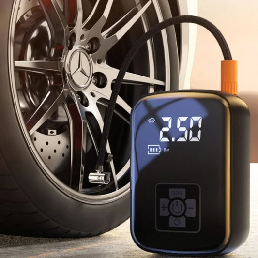 Bomba de ar inflável portátil para encher pneus de carro.