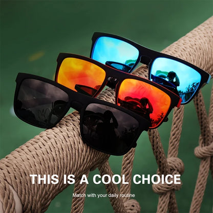 Óculos de sol polarizados quadrados vintage da moda, masculinos e femininos