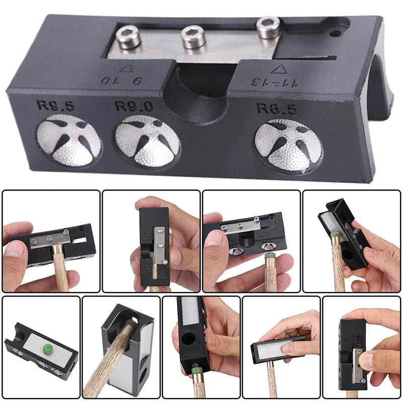 Ferramenta de correção de ponta de taco de bilhar 9 em 1