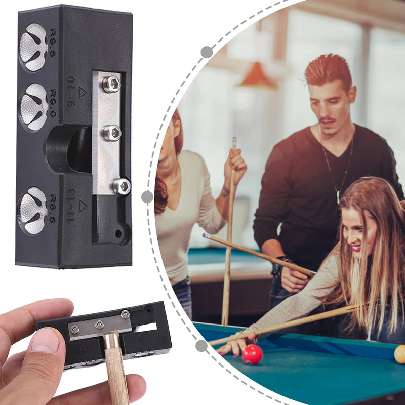 Ferramenta de polimento de ponta de taco de bilhar 9 em 1