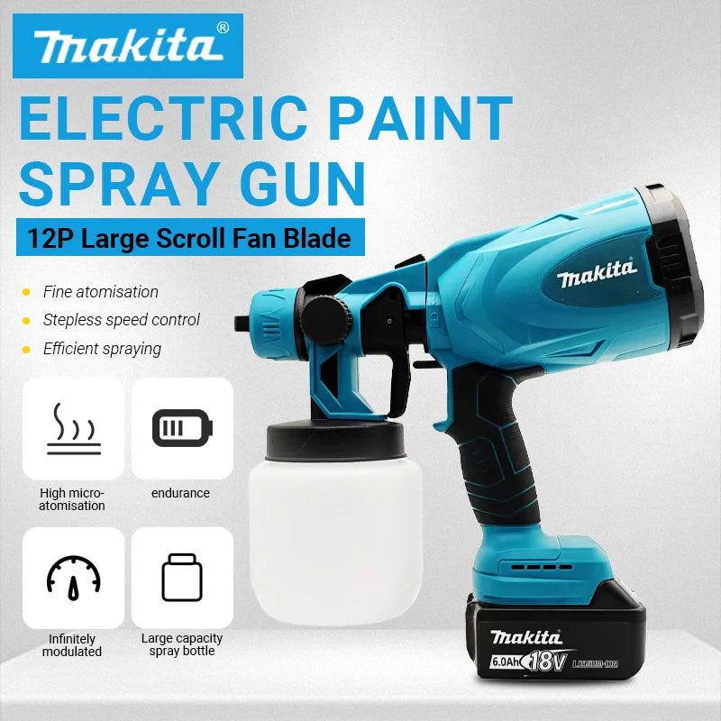 Pistola de pulverização elétrica Makita 800ML.