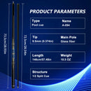 Taco de bilhar profissional de 9,5 mm e 146 cm para jogos americanos de 9 e 8 bolas