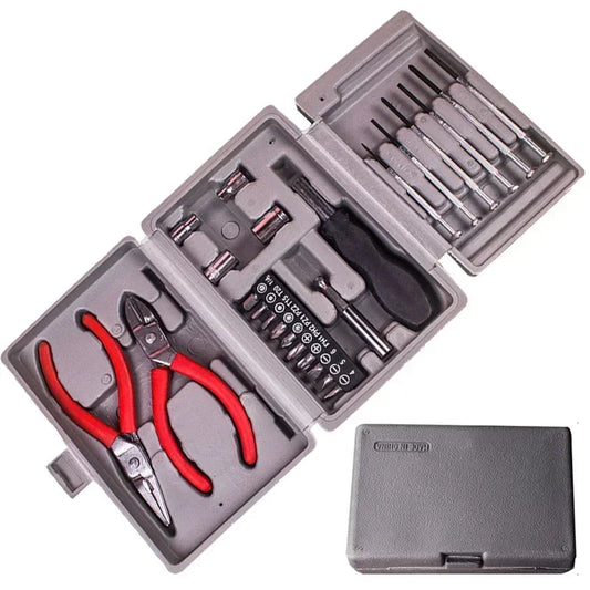 Kit de ferramentas de ferragens domésticas com 24 peças