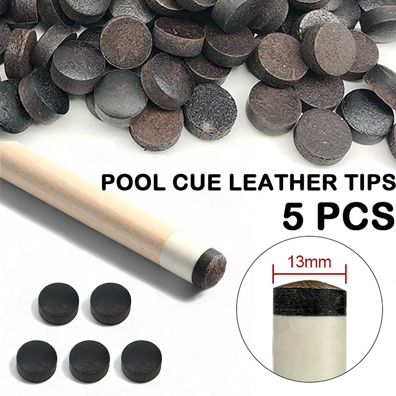 Pontas de taco profissionais de 13 mm , 5 peças, couro bovino p