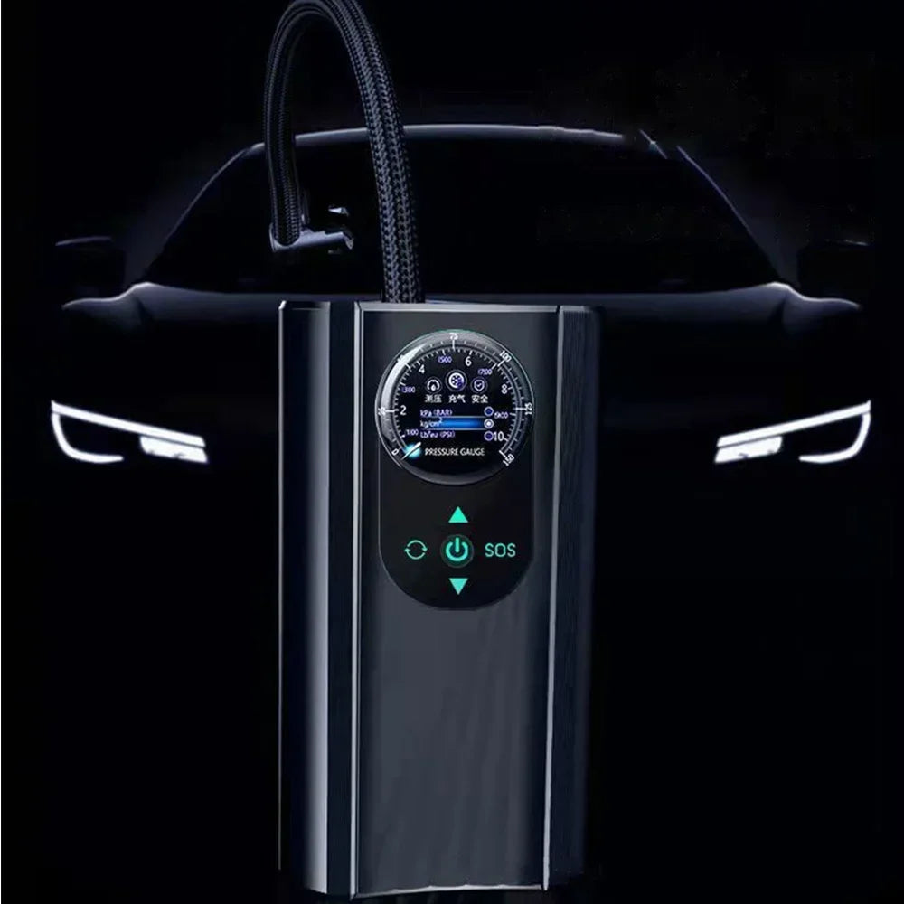 Compressor de ar, bomba de ar para carro, inflador de pneus portátil.