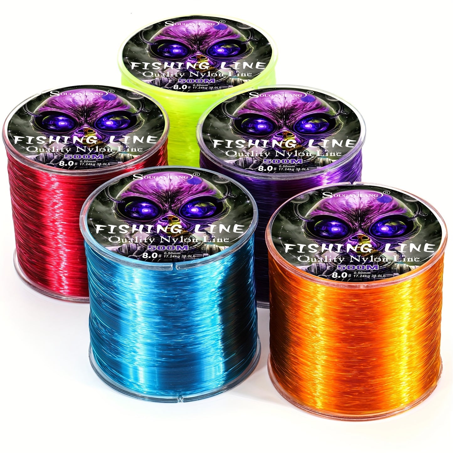 Linha de pesca de nylon ultradurável de 547 jardas/500 m da Sougayilang