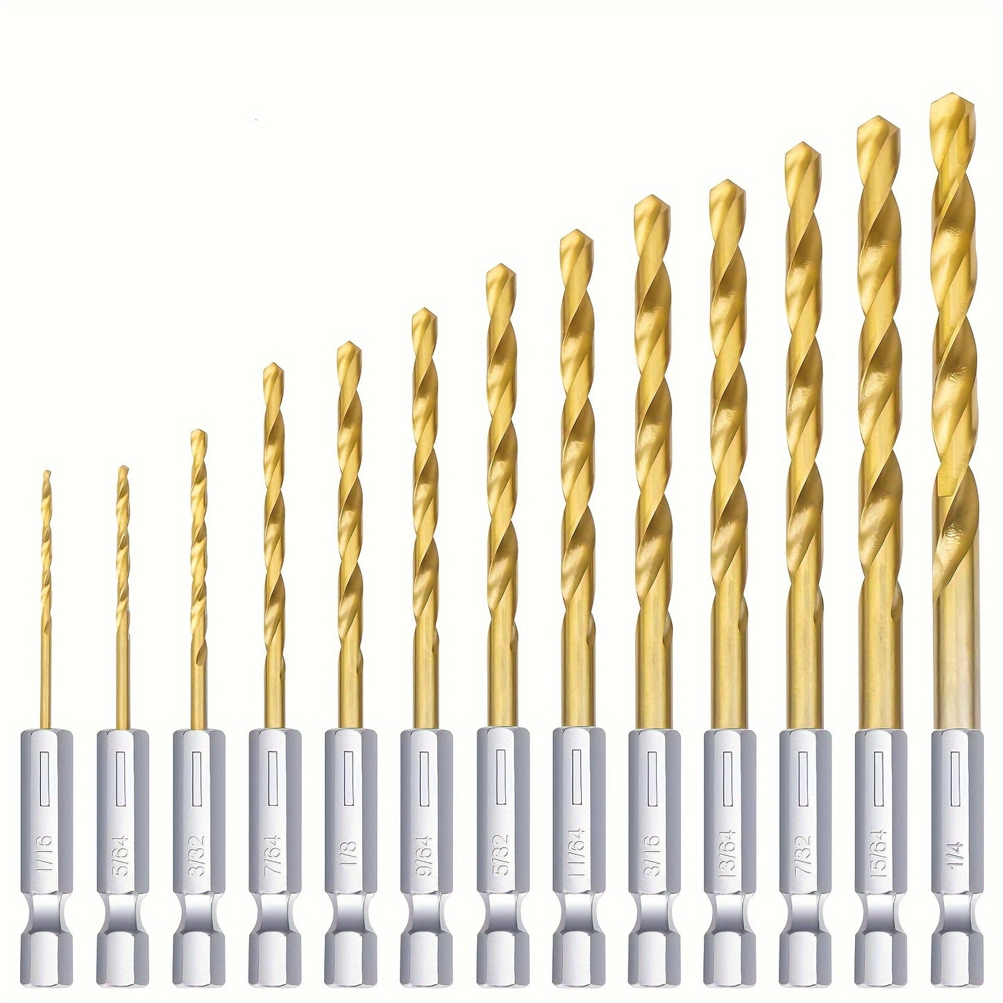 Conjunto de brocas revestidas de titânio com 13/30/50/90 peças, haste sextavada