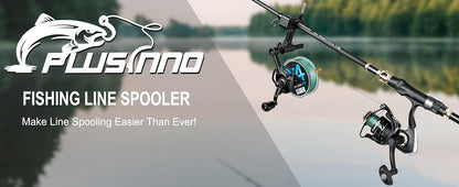 Bobinador de linha de pesca compacto e portátil PLUSINNO com função de desenrolador.