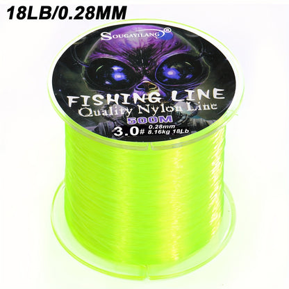 Linha de pesca de nylon ultradurável de 547 jardas/500 m da Sougayilang
