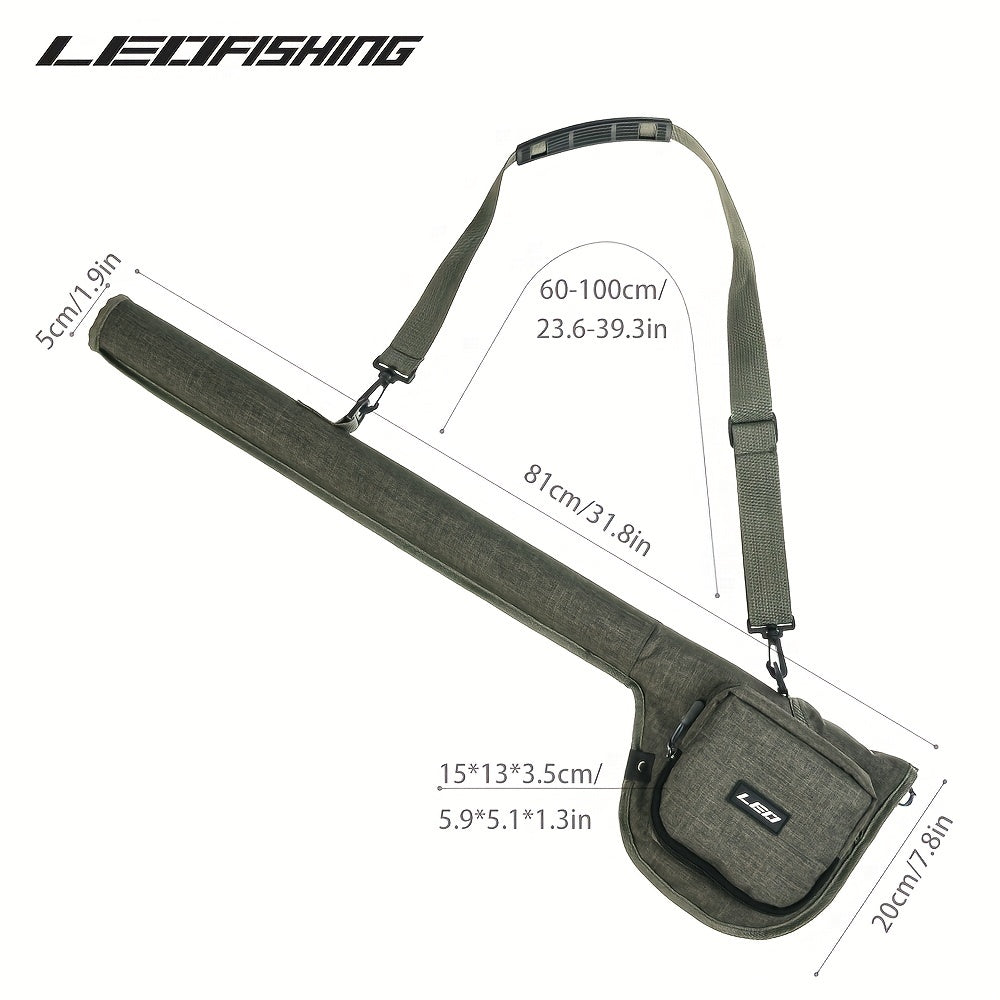 LEOFISHING Estojo de armazenamento de luxo para varas e molinetes de pesca com mosca - à prova d'água, proteção completa, compacto, durável e portátil, bolsa para equipamentos para viagens de pesca em água doce - fácil de transportar e armazenar