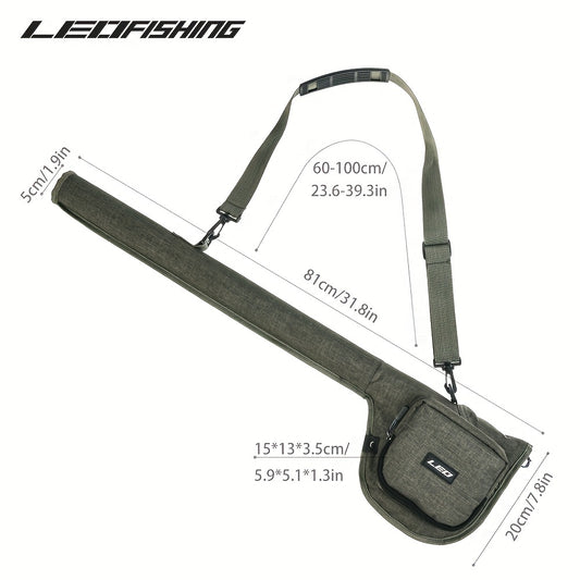 LEOFISHING Estojo de armazenamento de luxo para varas e molinetes de pesca com mosca - à prova d'água, proteção completa, compacto, durável e portátil, bolsa para equipamentos para viagens de pesca em água doce - fácil de transportar e armazenar