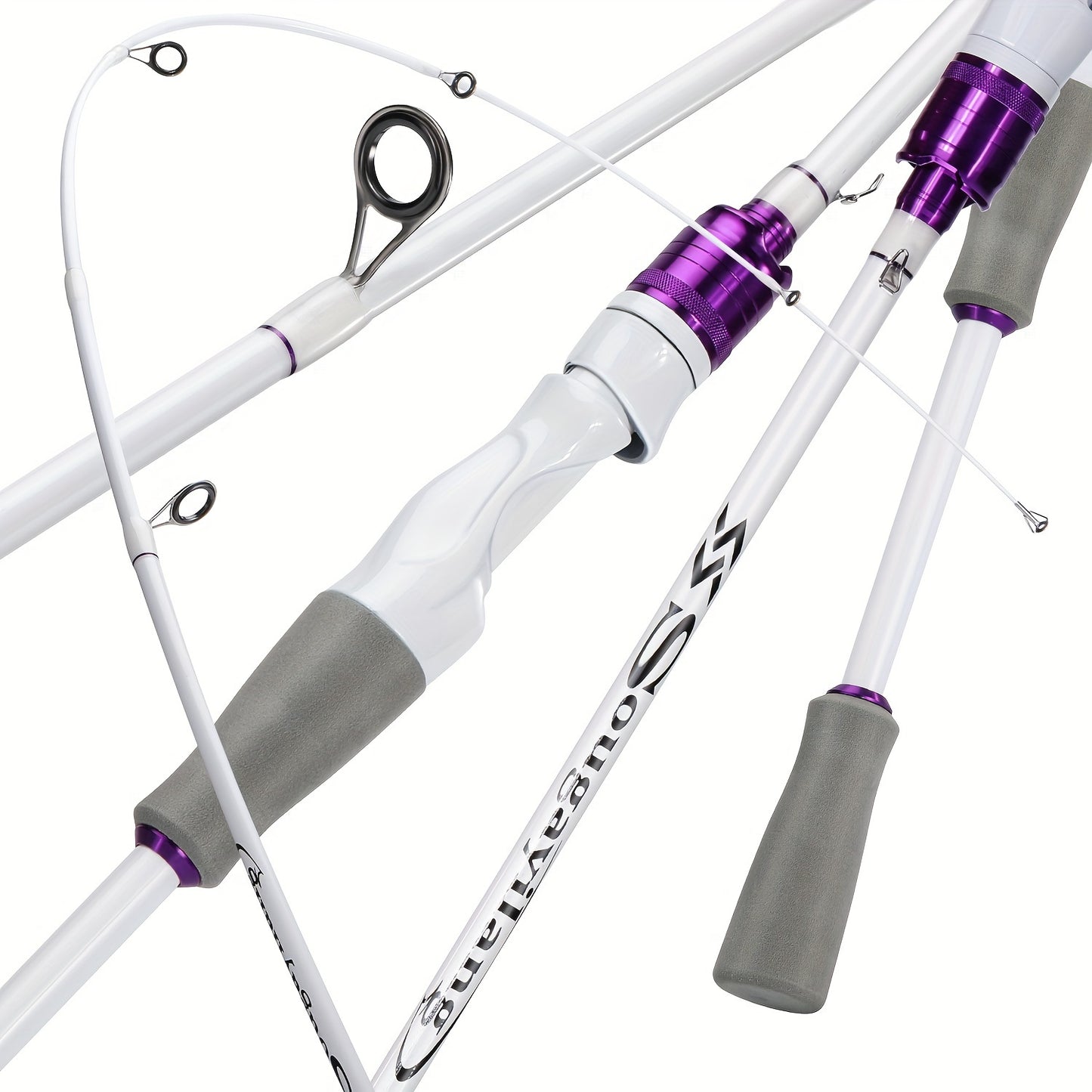 Vara de Pesca de 2 Seções 1,8 m/6 pés Vara de Carbono Duravél,Bonita com Cabo de EVA para Viagem, Pesca de Carpa e Robalo de Água Doce