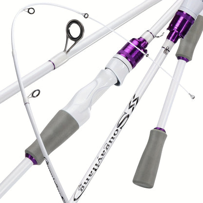 Vara de Pesca de 2 Seções 1,8 m/6 pés Vara de Carbono Duravél,Bonita com Cabo de EVA para Viagem, Pesca de Carpa e Robalo de Água Doce