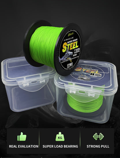 Linha de pesca trançada de PE ultradurável de 4 fios 457M/500YDS de 10 a 100 libras