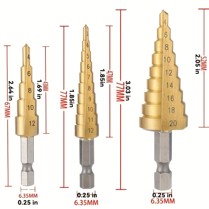 Aumente seu poder de perfuração com este conjunto de brocas escalonadas