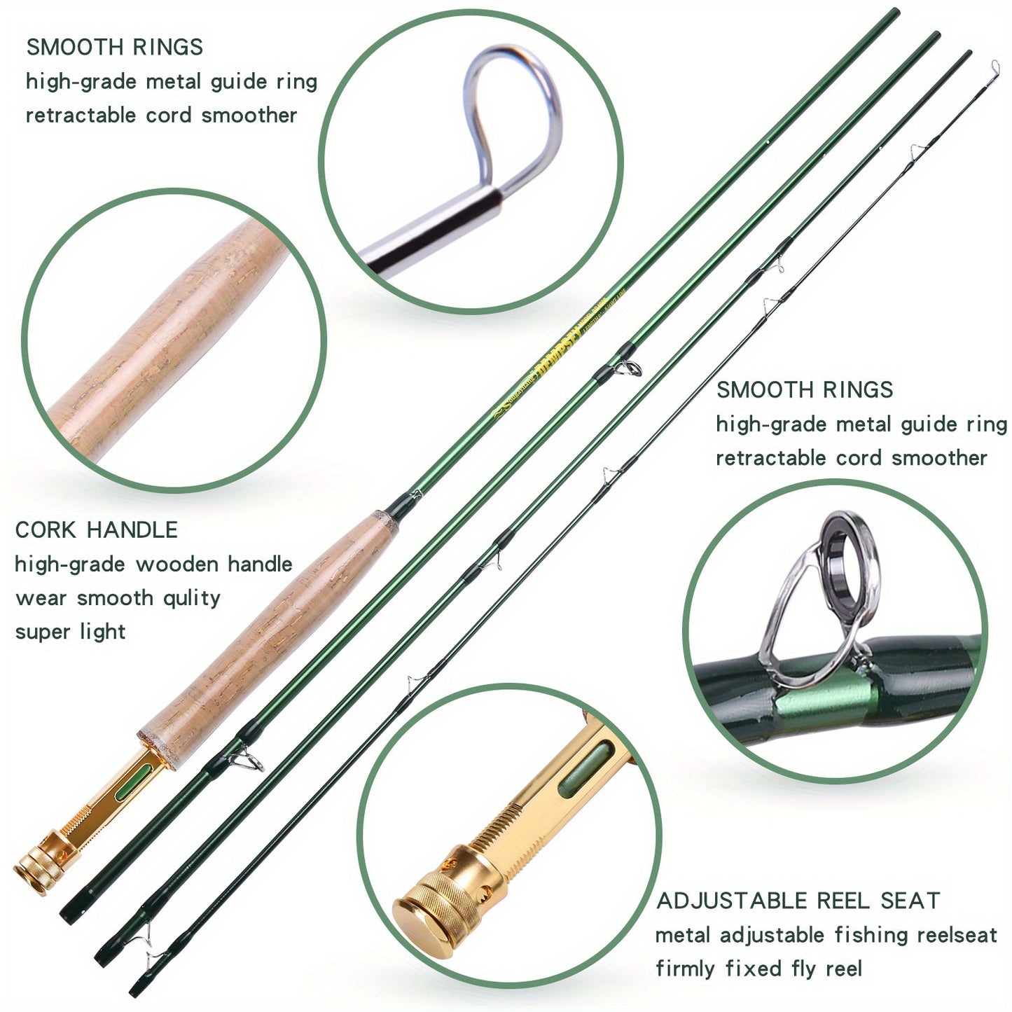 Vara de pesca com mosca Sougayilang 5/6WT em grafite