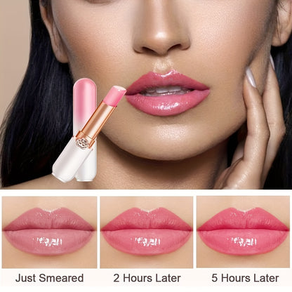 labial hidratante de longa duração que muda de cor.