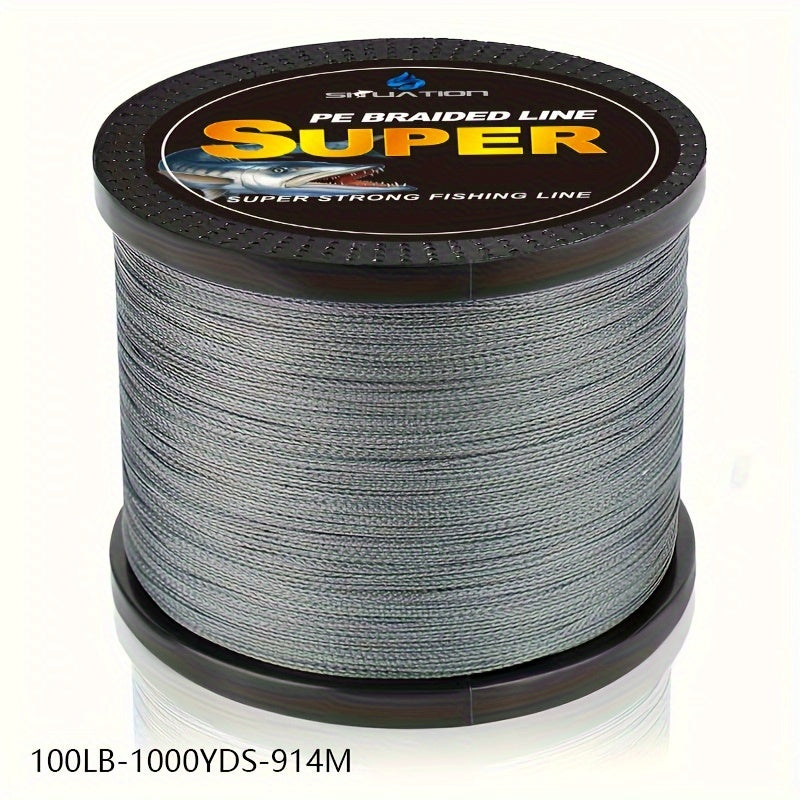 Linha de pesca trançada de 1000 jardas - ultrassensível, resistente à abrasão,
