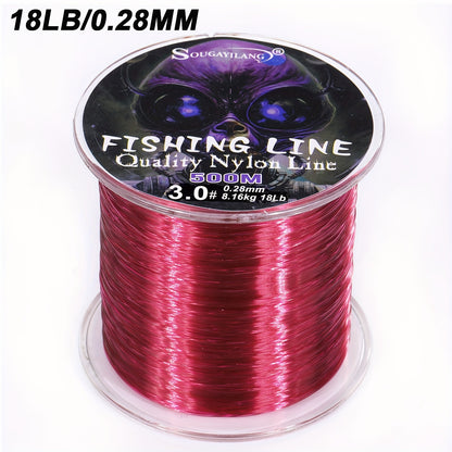 Linha de pesca de nylon ultradurável de 547 jardas/500 m da Sougayilang