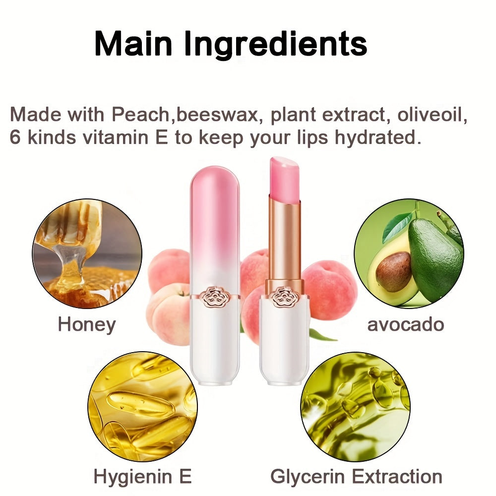 labial hidratante de longa duração que muda de cor.