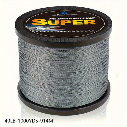 Linha de pesca trançada de 1000 jardas - ultrassensível, resistente à abrasão,