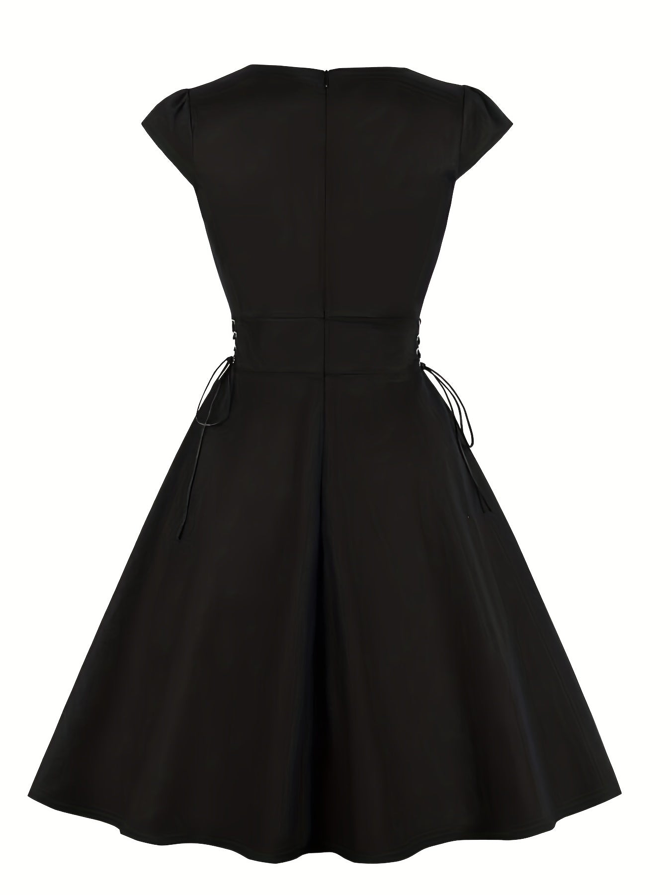 Vestido curto feminino estilo A-Line, vestido de coquetel franzido.