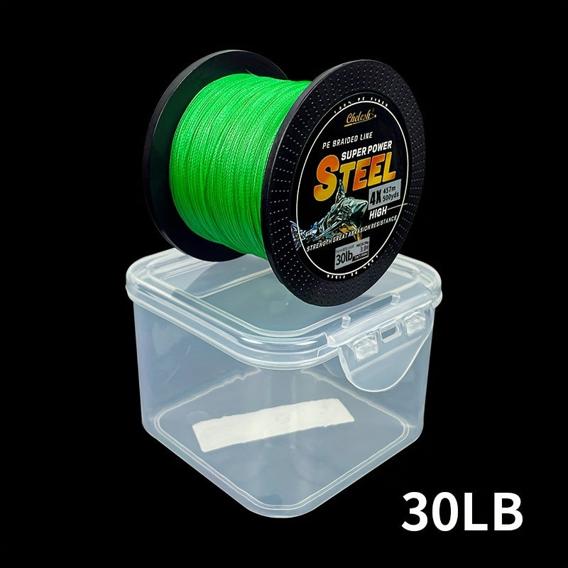 Linha de pesca trançada de PE ultradurável de 4 fios 457M/500YDS de 10 a 100 libras