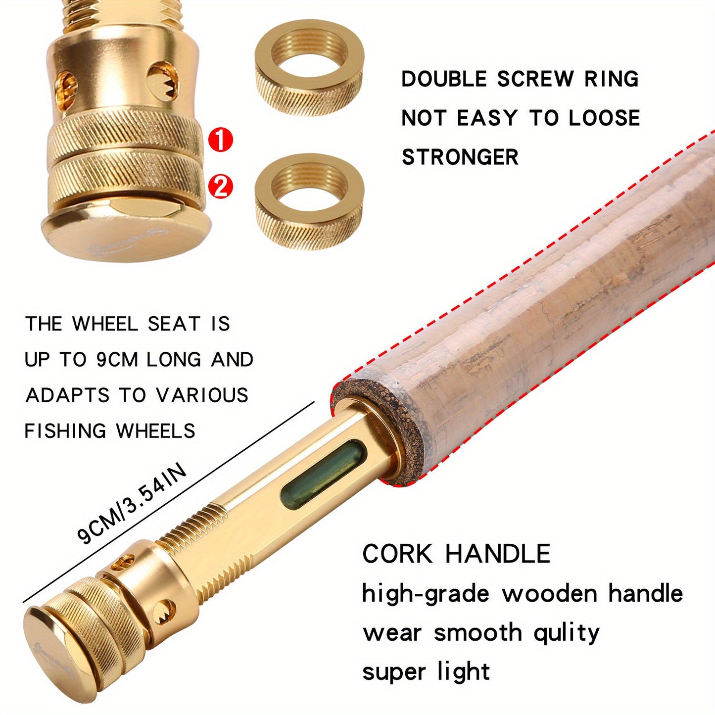 Vara de pesca com mosca Sougayilang 5/6WT em grafite