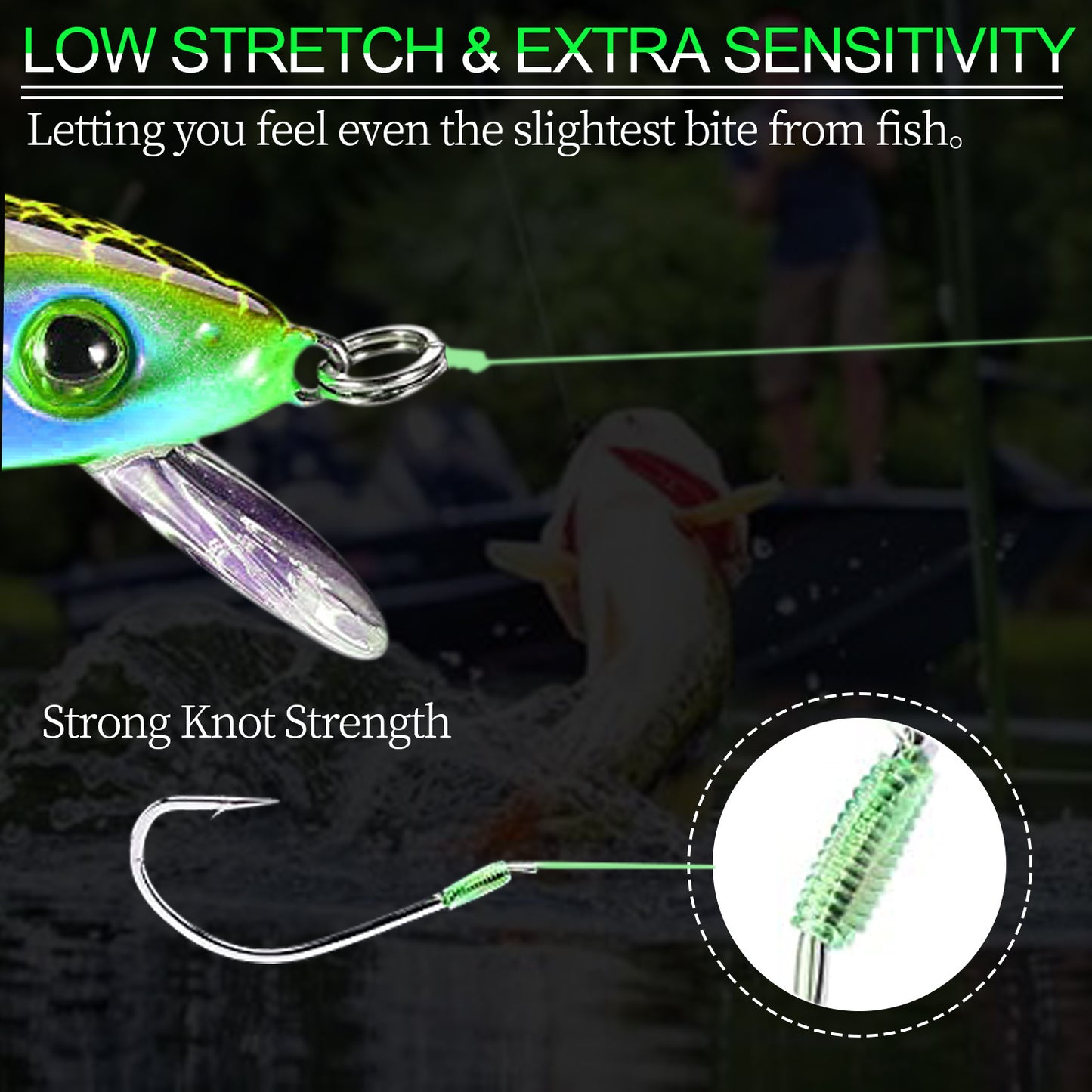 Linha de pesca de nylon monofilamento premium Sougayilang 4X, 500 m/546 jardas,