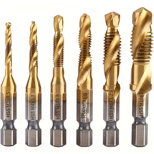 Conjunto de brocas de titânio, Conjunto de 6 brocas combinadas