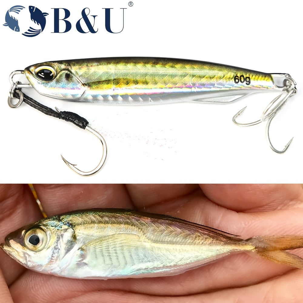 Ultimate Metal Cast Jig Spoon - Isca de pesca impressa em 3D altamente realista com durabilidade 30G/40G/60G.