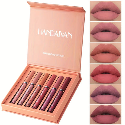 Conjunto de 6 batons líquidos.