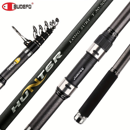 Vara de pesca telescópica BUDEFO Surf Spinning, ideal para  viagem