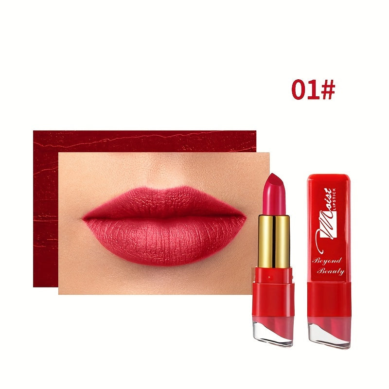 Conjunto de 12 cores de batom cremoso e hidratante.