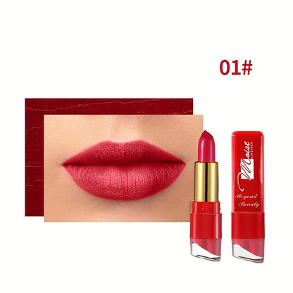 Conjunto de 12 cores de batom cremoso e hidratante.