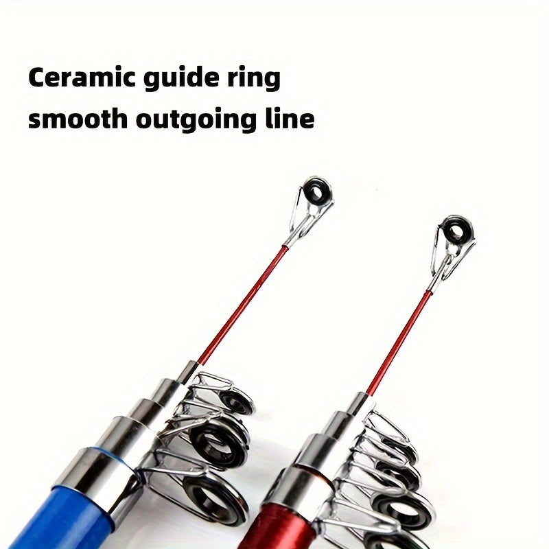 1 conjunto de kit de vara de pesca telescópica premium - portátil, durável e completo..