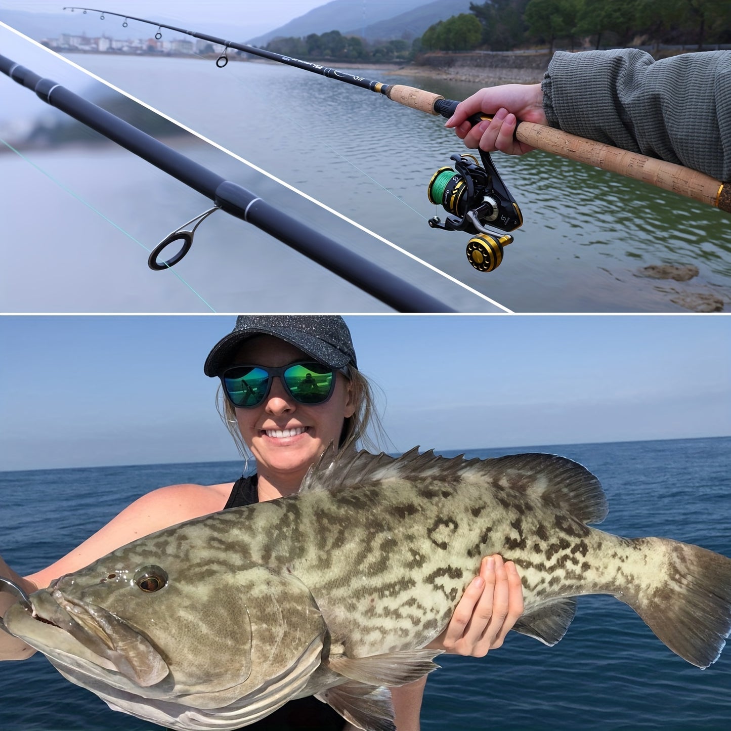 Vara de Pesca Offshore de Fibra de Carbono de 7 pés, Potência Média.e muito linda