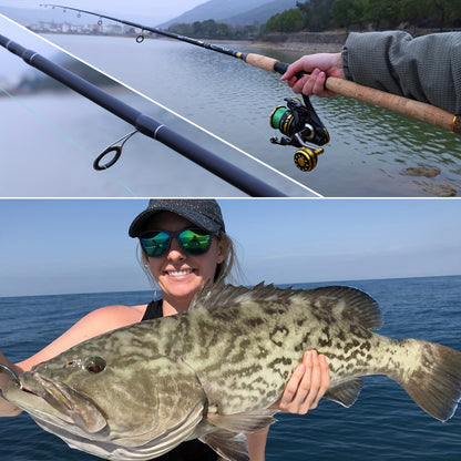 Vara de Pesca Offshore de Fibra de Carbono de 7 pés, Potência Média.e muito linda