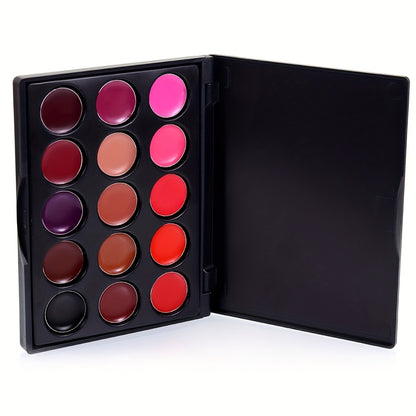 Paleta de batons à prova d'água 15 cores de batons matte.