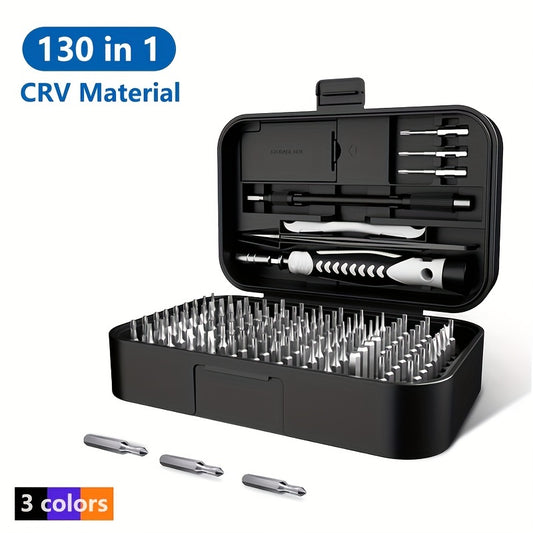 Conjunto de chaves de fenda 130 em 1, ferramentas manuais.
