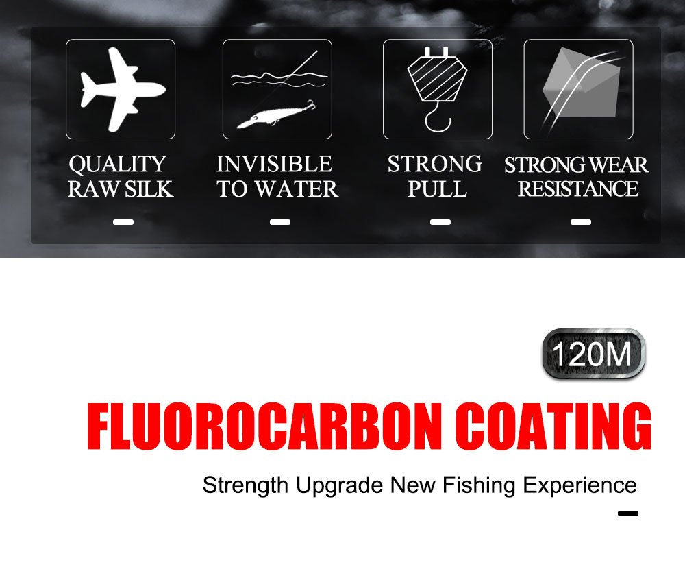 Linha de pesca de carpa monofilamento de nylon com revestimento de microfluorcar