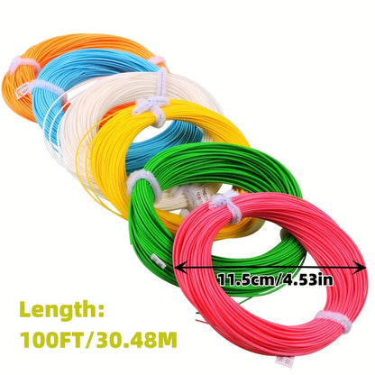 Linha de pesca com mosca Sougayilang, linha flutuante de 100 pés/30,5 m