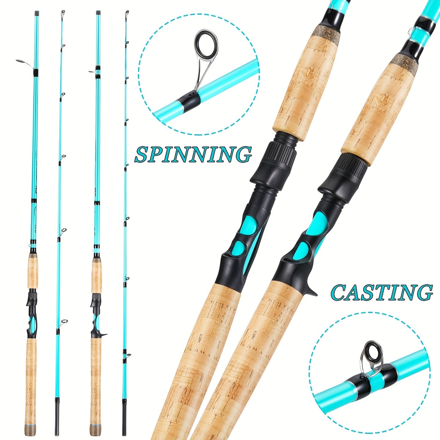 Vara de Pesca Offshore de Fibra de Carbono de 7 pés, Potência Média.e muito linda