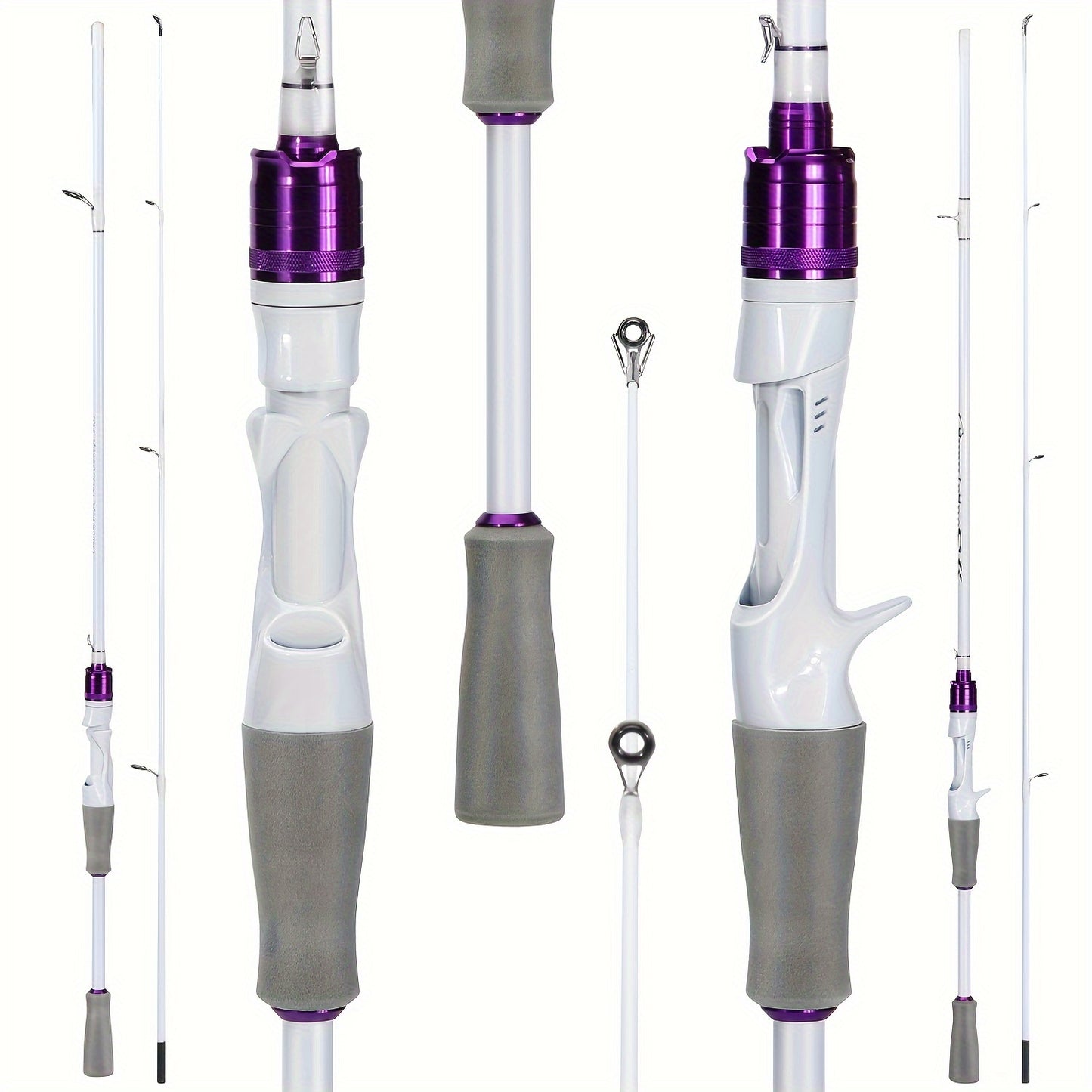 Vara de Pesca de 2 Seções 1,8 m/6 pés Vara de Carbono Duravél,Bonita com Cabo de EVA para Viagem, Pesca de Carpa e Robalo de Água Doce