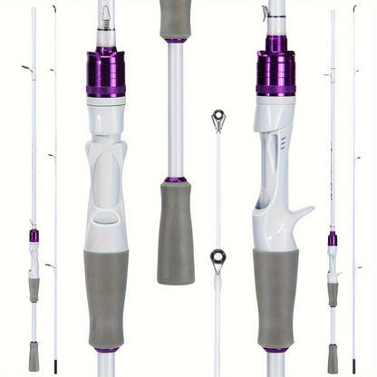 Vara de Pesca de 2 Seções 1,8 m/6 pés Vara de Carbono Duravél,Bonita com Cabo de EVA para Viagem, Pesca de Carpa e Robalo de Água Doce