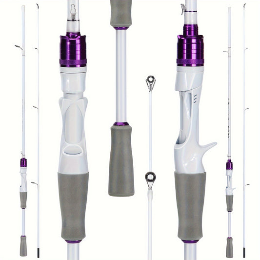 Vara de Pesca de 2 Seções 1,8 m/6 pés Vara de Carbono Duravél,Bonita com Cabo de EVA para Viagem, Pesca de Carpa e Robalo de Água Doce