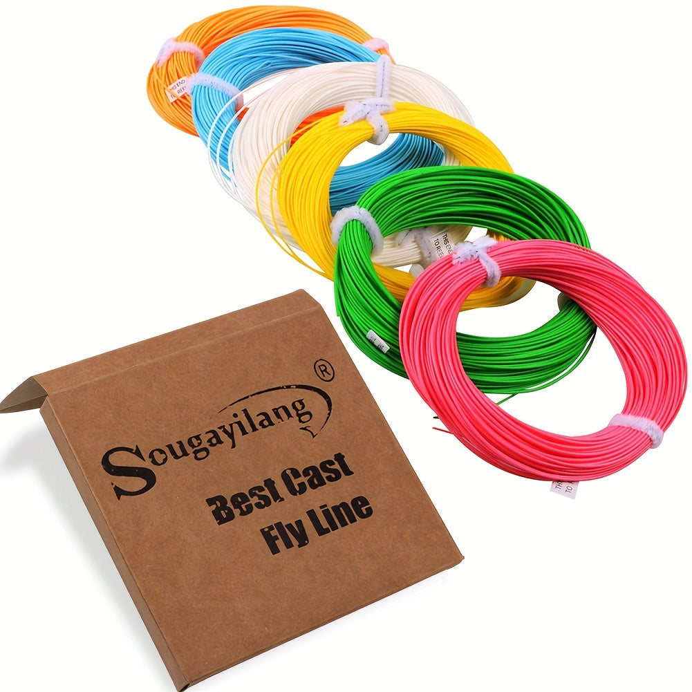 Linha de pesca com mosca Sougayilang, linha flutuante de 100 pés/30,5 m