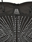 Vestido longo justo com strass e decote profundo esign sexy com costas nuas.