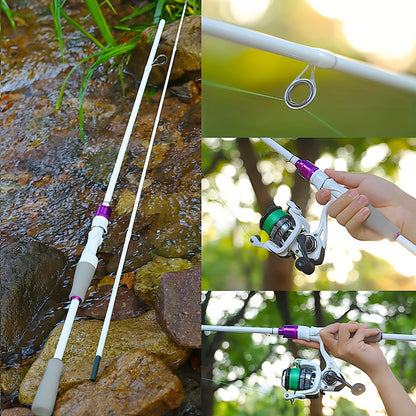 Vara de Pesca de 2 Seções 1,8 m/6 pés Vara de Carbono Duravél,Bonita com Cabo de EVA para Viagem, Pesca de Carpa e Robalo de Água Doce